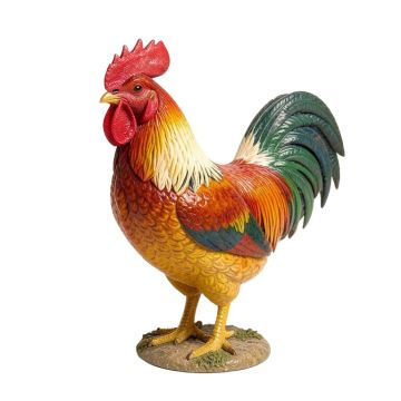 Pretty Poultry Rooster Statue