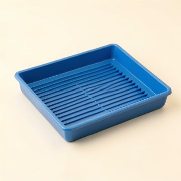 Maple Edge Empty Under-Desk Cable Tray - Blue (synthetic illustration; no displayed measurements)