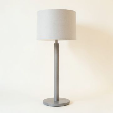 Slate Bend Floor Lamp With A Plain Fabric Shade - Gray (synthetic illustration; no displayed measurements)