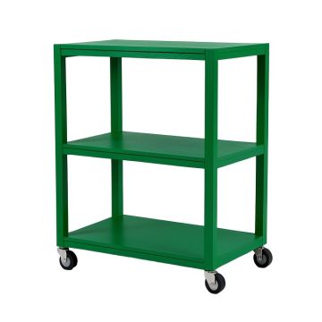 Clay Crossing Empty Rolling Workshop Cart - Green