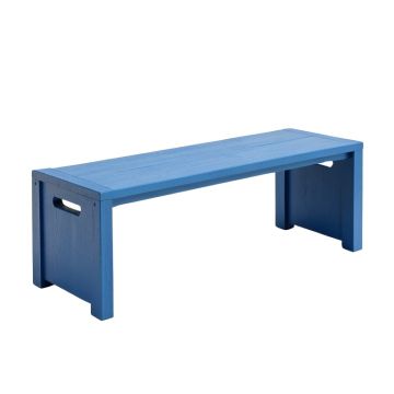 Moss Bend Narrow Outdoor Storage Bench - Blue