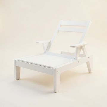 Harbor Bridge Outdoor Lounge Chair - White (synthetic illustration; no displayed measurements)