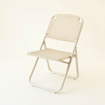 Laurel Brook Folding Outdoor Chair - Ivory (synthetic illustration; no displayed measurements)
