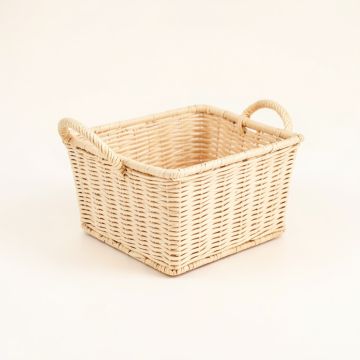 Holly Branch Empty Storage Basket - Cream (synthetic illustration; no displayed measurements)
