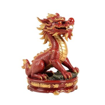Asian Zen Dragon Garden Welcome Statue