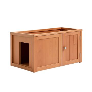 Linden Field Empty Furniture-Style Litter Enclosure - Terracotta