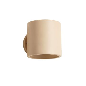Clay Crossing Wall Sconce Mounted On A Plain Wall - Beige