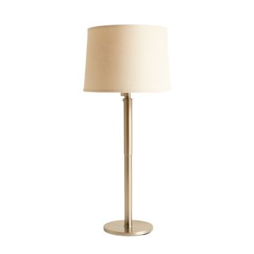 Field Dale Floor Lamp With A Plain Fabric Shade - Beige