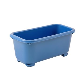 Dune Bridge Empty Railing Planter With Integral Brackets - Blue