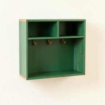 Rowan Bridge Wall-Mounted Entryway Organizer Shelf - Green (synthetic illustration; no displayed measurements)