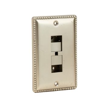 Classic Beaded 2-Gang Toggle Light Switch Wall Plate
