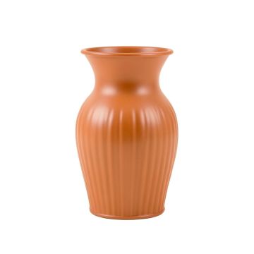 Fern Branch Empty Decorative Vase - Terracotta