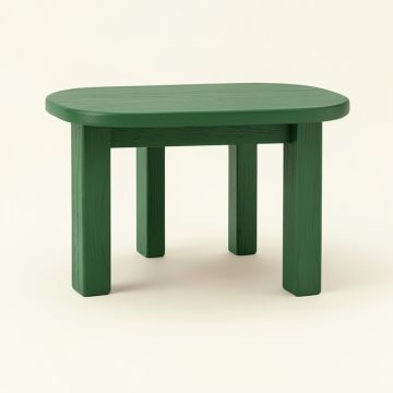 Meadow Arc Compact Balcony Table - Green (synthetic illustration; no displayed measurements)