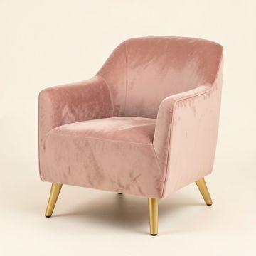 Modern Soft Velvet Material Pink Ergonomics Accent Chair (synthetic illustration; no displayed measurements)