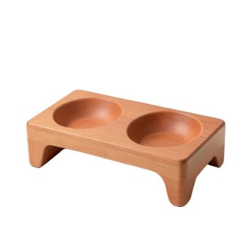 Briar Dell Pet Feeding Stand With Two Plain Empty Bowls - Terracotta