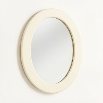 Summit Crest Framed Wall Mirror - Cream (synthetic illustration; no displayed measurements)