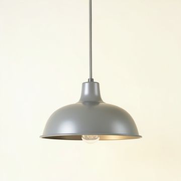 Stone Bridge Pendant Light Suspended From One Plain Cable - Gray (synthetic illustration; no displayed measurements)