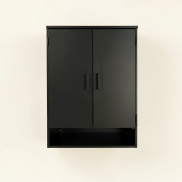 Laurel Dale Wall-Mounted Laundry Cabinet - Black (synthetic illustration; no displayed measurements)