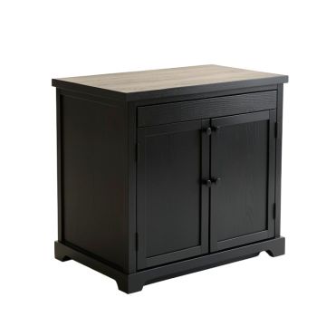 Oak Canyon Freestanding Laundry Folding Counter - Black