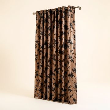 Abiba Bamboo Floral Sheer Single Curtain Panel (synthetic illustration; no displayed measurements)