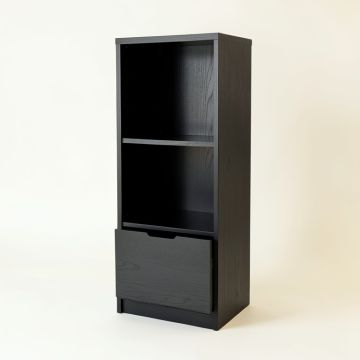 Alder Dale Narrow Cubby Tower - Black (synthetic illustration; no displayed measurements)