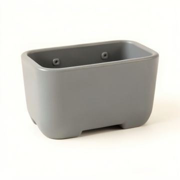 Briar Canyon Empty Railing Planter With Integral Brackets - Gray (synthetic illustration; no displayed measurements)