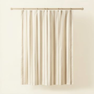 Dawn Brook Shower Curtain Hanging Flat From A Plain Rod - Cream (synthetic illustration; no displayed measurements)