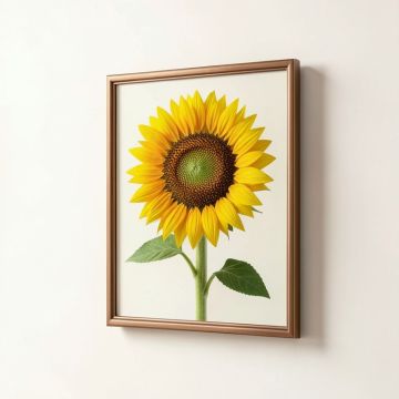 Sunflower In Bronze I By 0 Welby - Print (synthetic illustration; no displayed measurements)