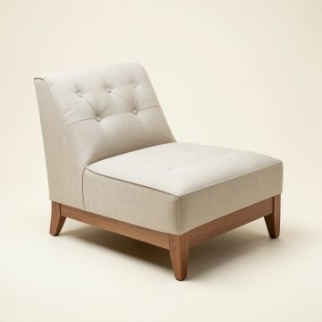 Carlin Tufted Armless Chaise Lounge (synthetic illustration; no displayed measurements)