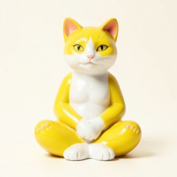 Zen Kitty Meditating Cat Statue (synthetic illustration; no displayed measurements)