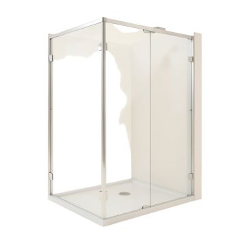 Unidoor-X 46 In . W X 34 3/8 In . D X 72 In . H Hinged Shower Enclosure