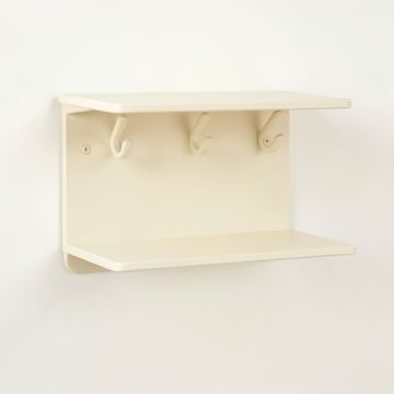 Clay Branch Wall-Mounted Entryway Organizer Shelf - Ivory (synthetic illustration; no displayed measurements)