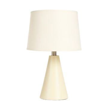 Olive Dale Table Lamp With A Plain Fabric Shade - Cream