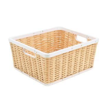Ridge Brook Empty Storage Basket - White