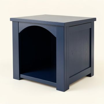 Bay Arc Empty Furniture-Style Litter Enclosure (synthetic illustration; no displayed measurements)