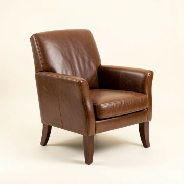 Lanigan Leather Arm Chair (synthetic illustration; no displayed measurements)