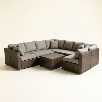 Ewura 6 Piece Sectional Seating Group With Cushions (synthetic illustration; no displayed measurements)