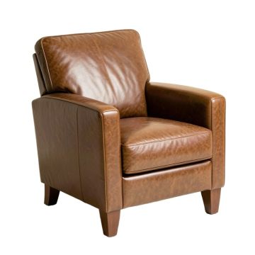 Grand Isle 47 '' Wide Top Grain Leather Armchair