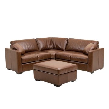 104 '' Wide Faux Leather Right Hand Facing Sofa & Chaise With Ottoman