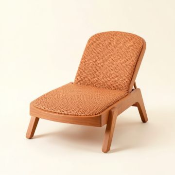 Oak Crest Outdoor Lounge Chair - Terracotta (synthetic illustration; no displayed measurements)