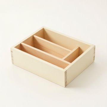 Linden Bridge Empty Pantry Drawer Organizer Insert - Cream (synthetic illustration; no displayed measurements)