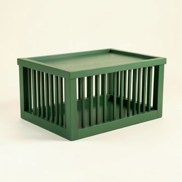 Holly Brook Empty Furniture-Style Pet Crate - Green (synthetic illustration; no displayed measurements)
