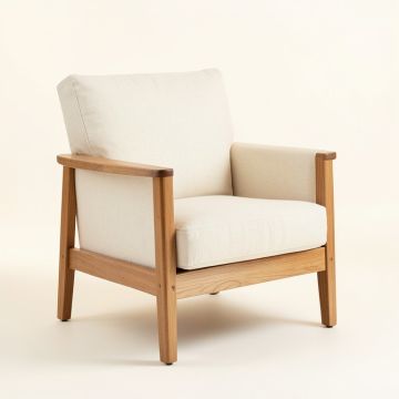 Hill Falls Upholstered Armchair - Ivory (synthetic illustration; no displayed measurements)