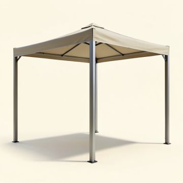 9.5 Ft. W X 13 Ft. D Aluminum Pergola With Canopy (synthetic illustration; no displayed measurements)