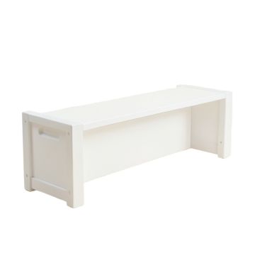 Cliff Branch Narrow Outdoor Storage Bench - White