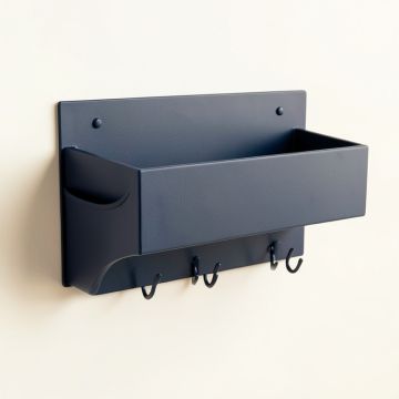 Slate Crossing Wall-Mounted Entryway Organizer Shelf - Navy (synthetic illustration; no displayed measurements)