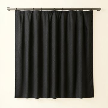 Heath Arc Shower Curtain Hanging Flat From A Plain Rod (synthetic illustration; no displayed measurements)