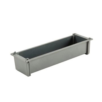 Ridge Brook Empty Railing Planter With Integral Brackets - Gray (synthetic illustration; no displayed measurements)