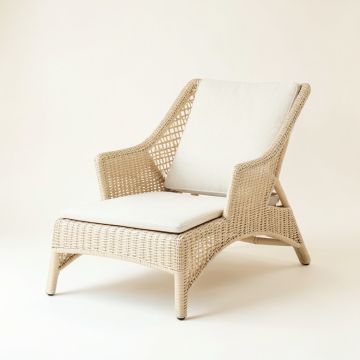 Glen Branch Outdoor Lounge Chair - Ivory (synthetic illustration; no displayed measurements)