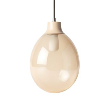 Dunlevy 8.5 '' H Glass Oval Pendant Shade ( Screw On ) In Beige